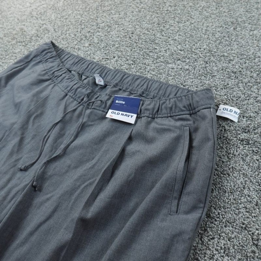 NEW Old Navy Pants Womens XL Gray High Rise Ankle Pull On Chino Trouser Stretch